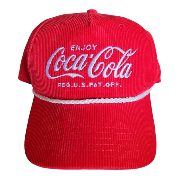 Coca Cola Other - Coca Cola corduroy snapback cap hat MAD Engine red NWT NEW
